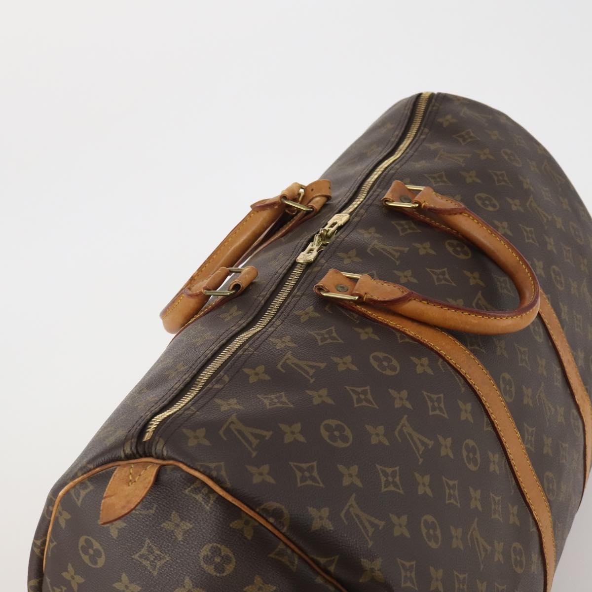 LOUIS VUITTON Monogram Keepall 55 Boston Bag M41424 LV Auth 192001