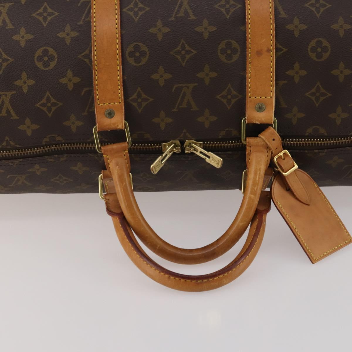 LOUIS VUITTON Monogram Keepall 55 Boston Bag M41424 LV Auth 192001