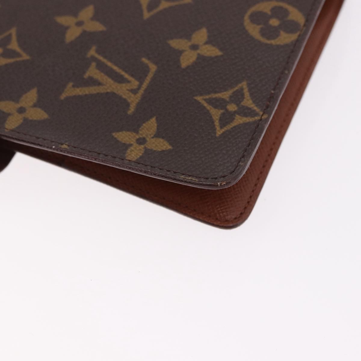 LOUIS VUITTON Monogram Agenda MM Day Planner Cover R20105 LV Auth 192006