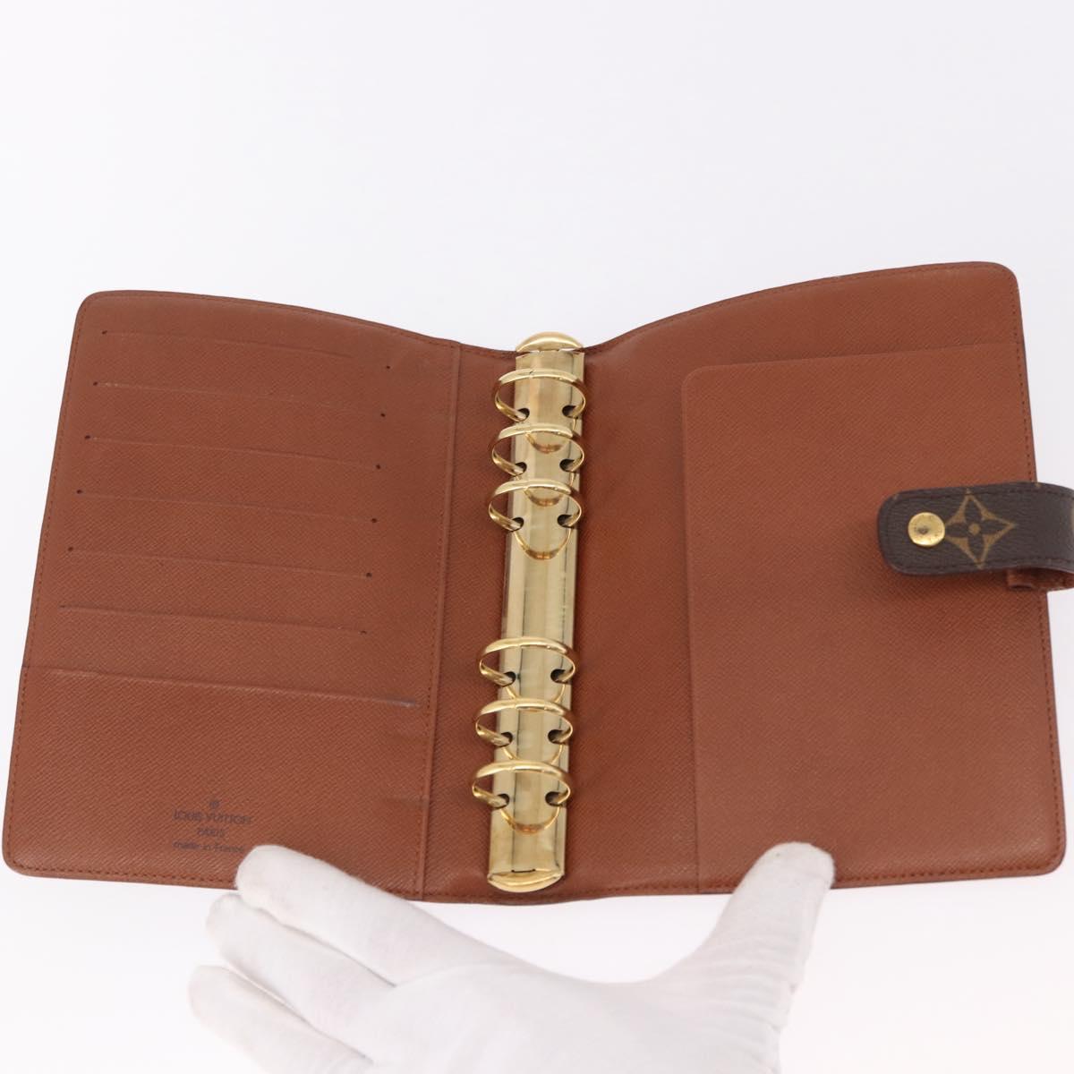 LOUIS VUITTON Monogram Agenda MM Day Planner Cover R20105 LV Auth 192006
