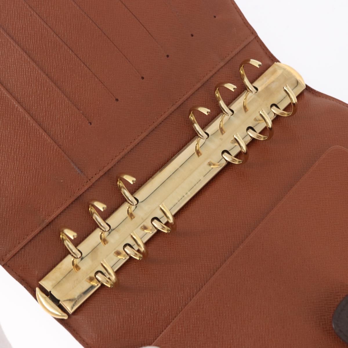 LOUIS VUITTON Monogram Agenda MM Day Planner Cover R20105 LV Auth 192006