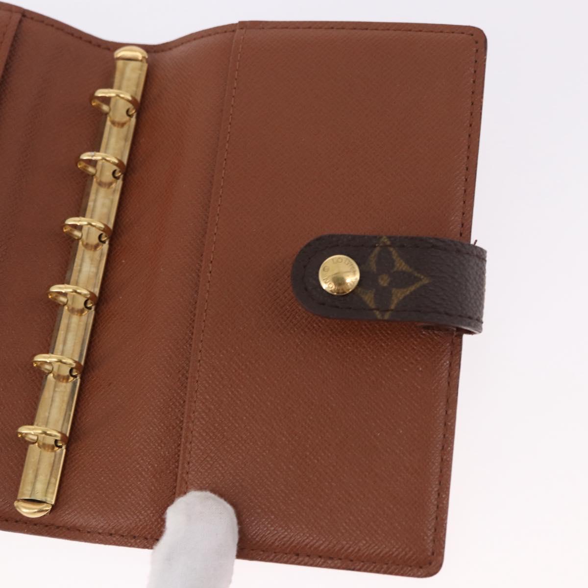 LOUIS VUITTON Monogram Agenda PM Day Planner Cover R20005 LV Auth 192007