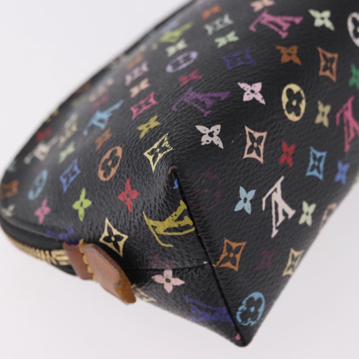 LOUIS VUITTON Monogram Multicolor Pochette Pouch Black M47355 LV Auth 192009