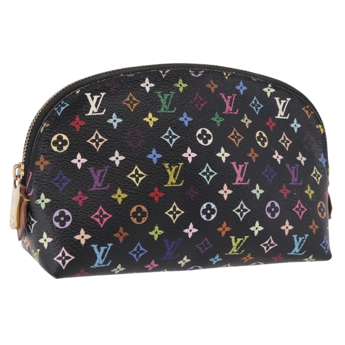 LOUIS VUITTON Monogram Multicolor Pochette Pouch Black M47355 LV Auth 192009