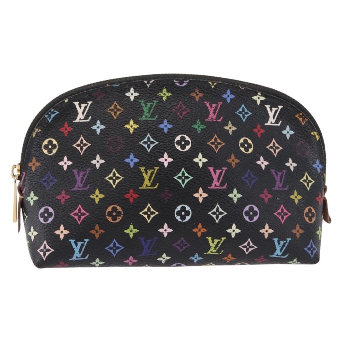 LOUIS VUITTON Monogram Multicolor Pochette Pouch Black M47355 LV Auth 192009