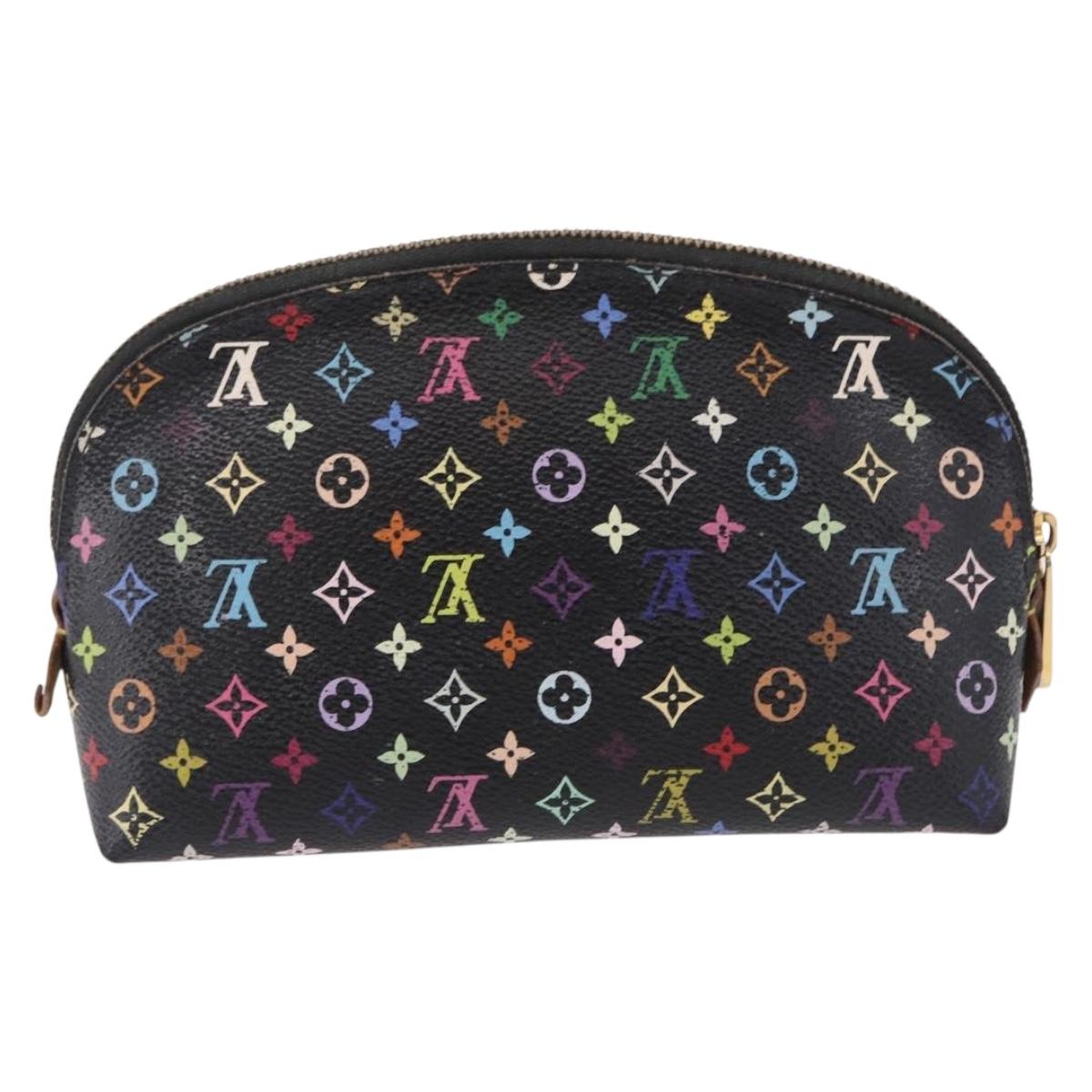 LOUIS VUITTON Monogram Multicolor Pochette Pouch Black M47355 LV Auth 192009