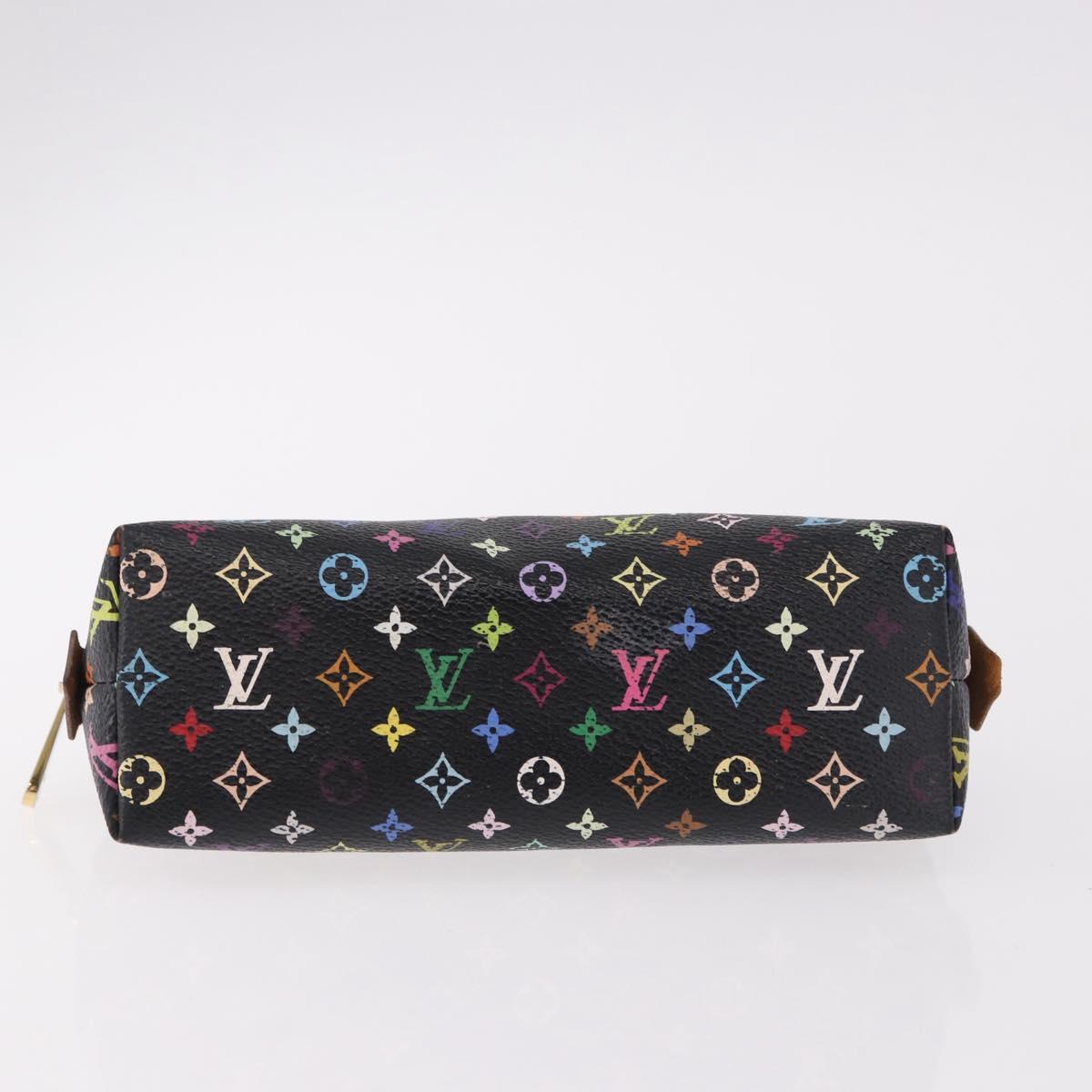LOUIS VUITTON Monogram Multicolor Pochette Pouch Black M47355 LV Auth 192009