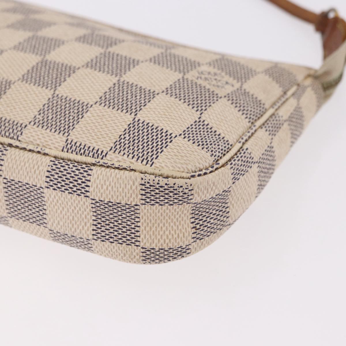 LOUIS VUITTON Damier Azur Pochette Accessoires Pouch N51986 LV Auth 192016