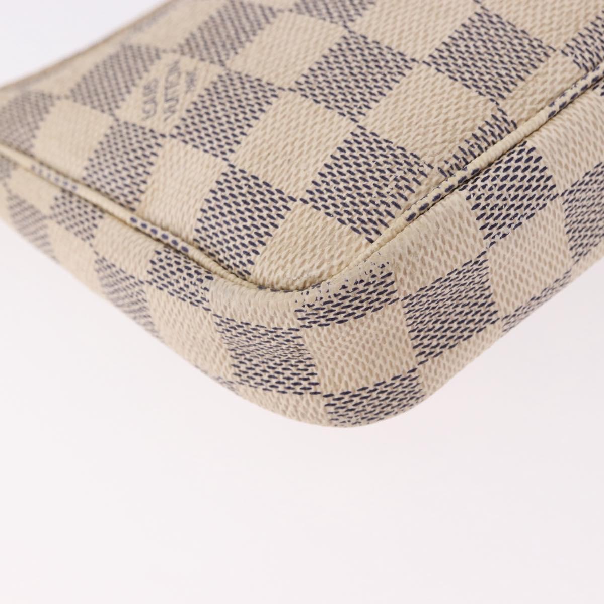 LOUIS VUITTON Damier Azur Pochette Accessoires Pouch N51986 LV Auth 192016