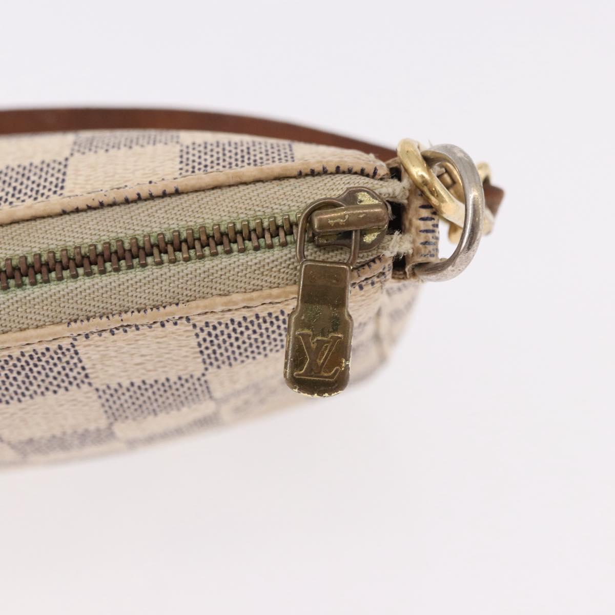 LOUIS VUITTON Damier Azur Pochette Accessoires Pouch N51986 LV Auth 192016