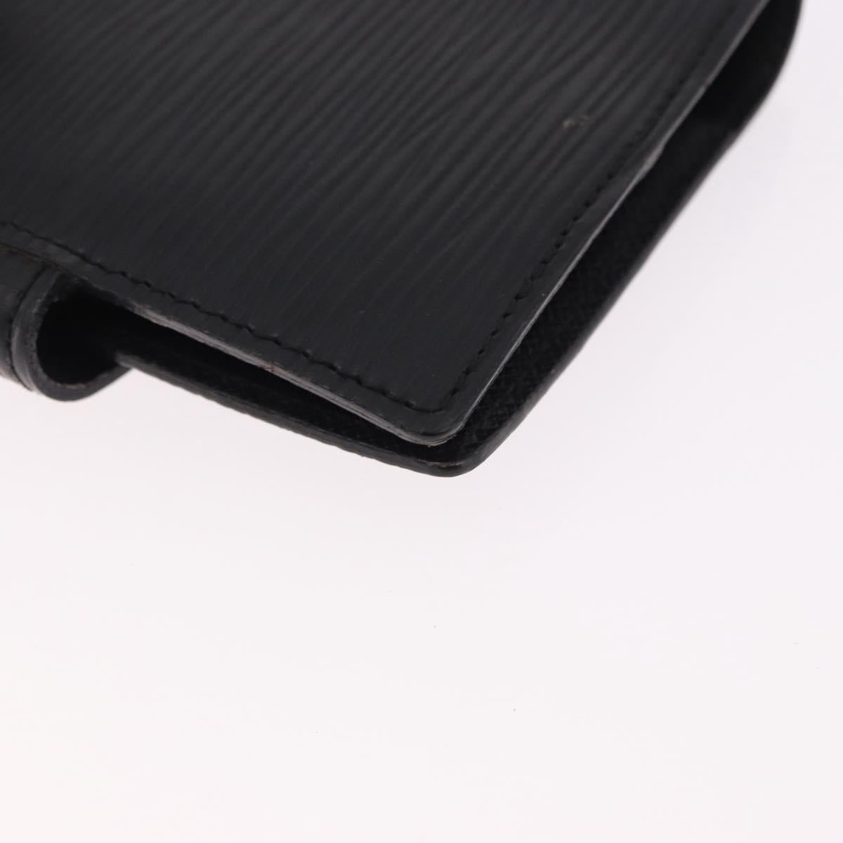 LOUIS VUITTON Epi Agenda Mini Day Planner Cover Black LV Auth 192021
