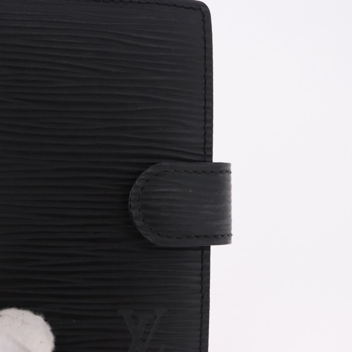 LOUIS VUITTON Epi Agenda Mini Day Planner Cover Black LV Auth 192021