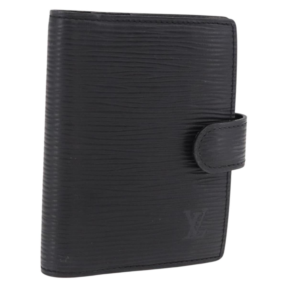 LOUIS VUITTON Epi Agenda Mini Day Planner Cover Black LV Auth 192021