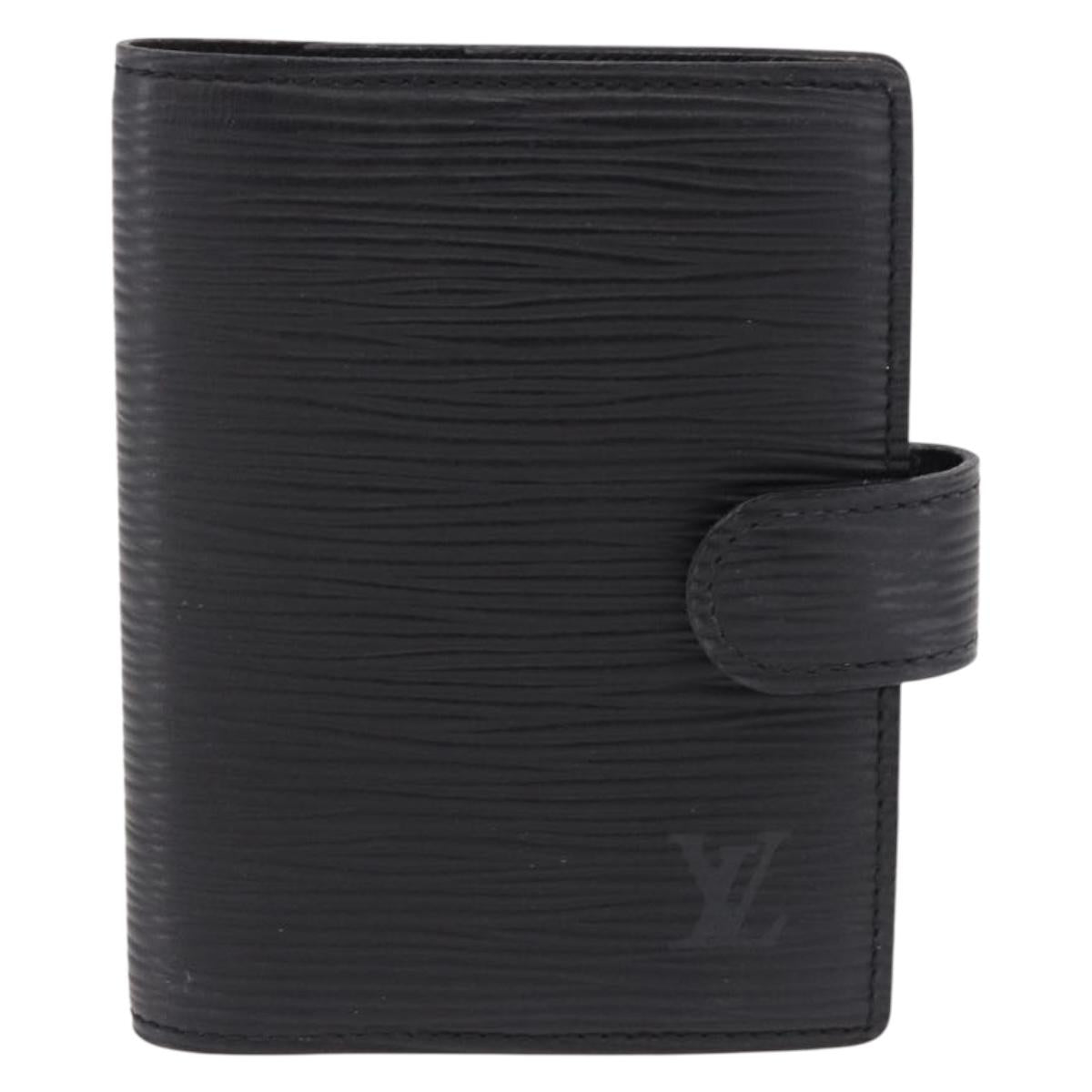 LOUIS VUITTON Epi Agenda Mini Day Planner Cover Black LV Auth 192021