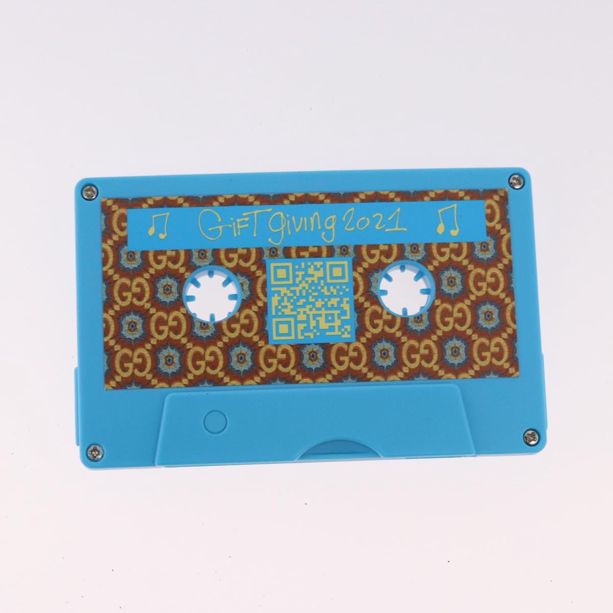 GUCCI Cassette Tape USB Flash Drive 100th Anniversary Blue Auth 192024