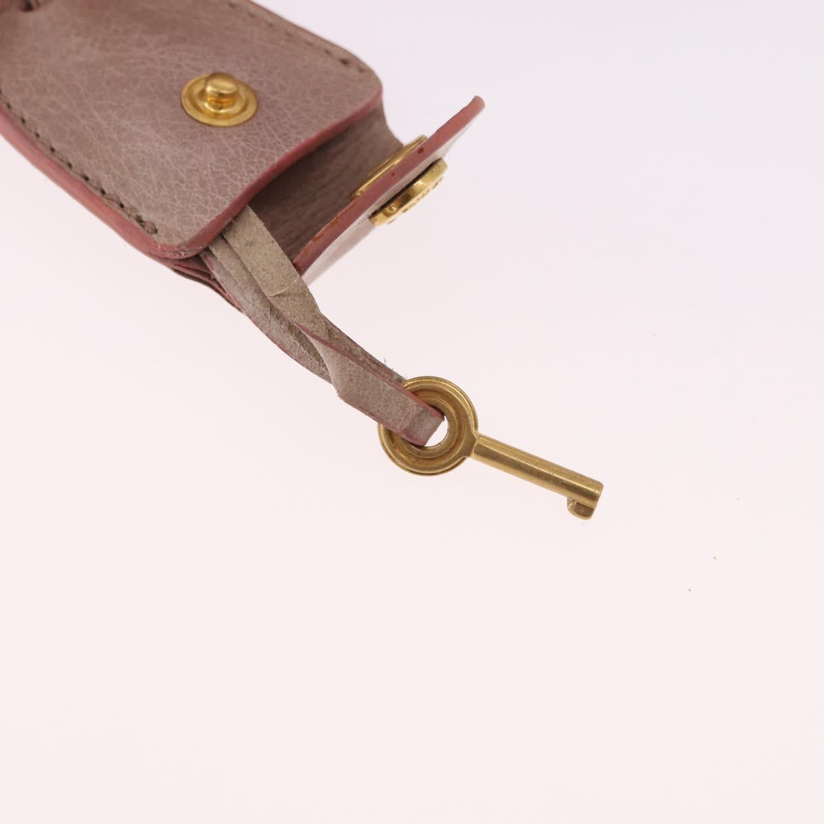 Miu Miu Matelasse Shoulder Bag Leather Pink Gold Auth 192030A