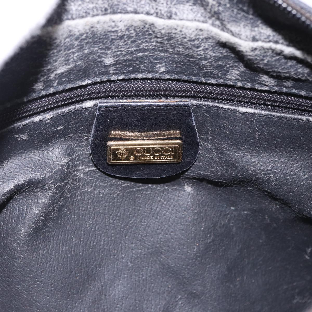 GUCCI Micro GG Supreme Web Sherry Line Bag PVC Black 001 098 4073 Auth 192034