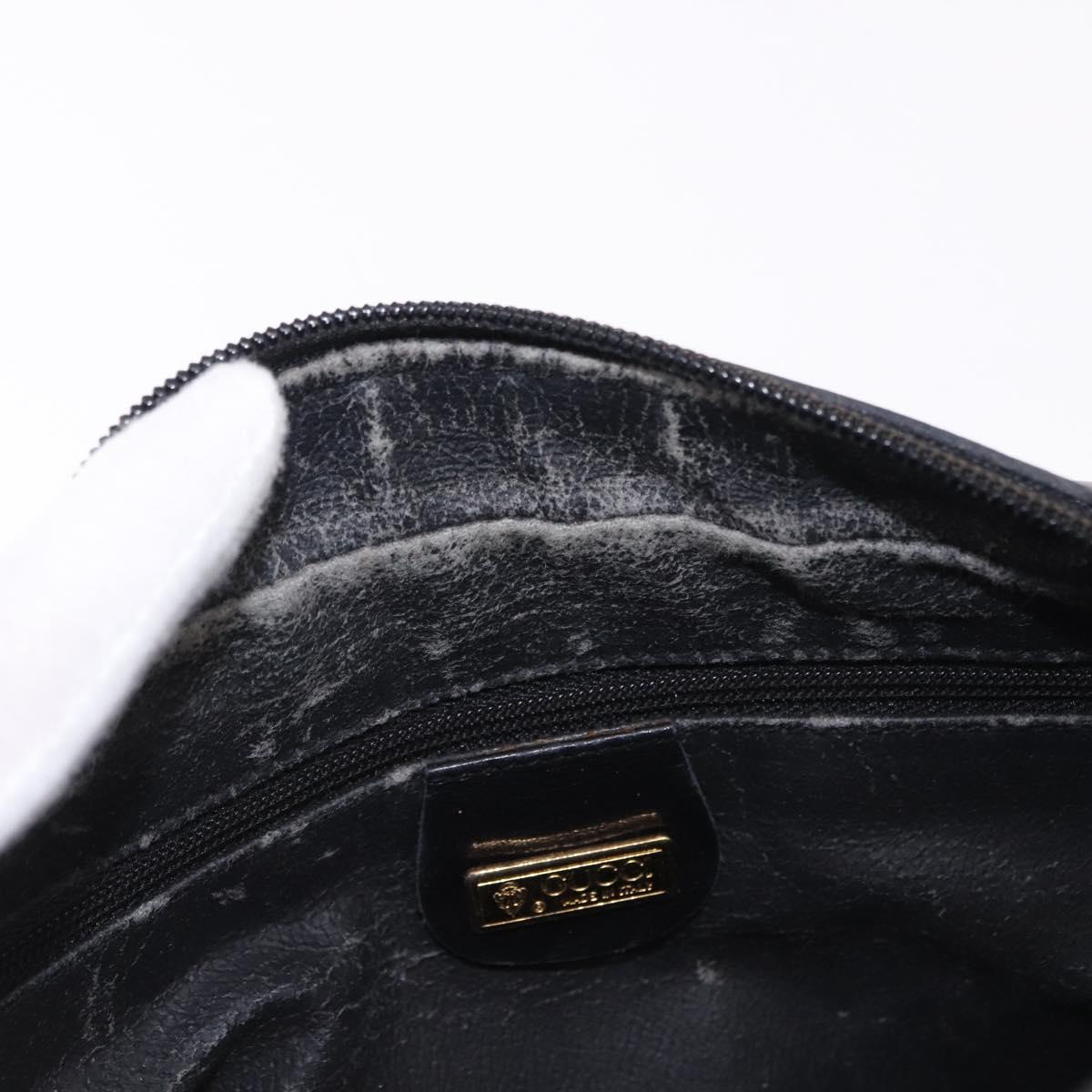 GUCCI Micro GG Supreme Web Sherry Line Bag PVC Black 001 098 4073 Auth 192034