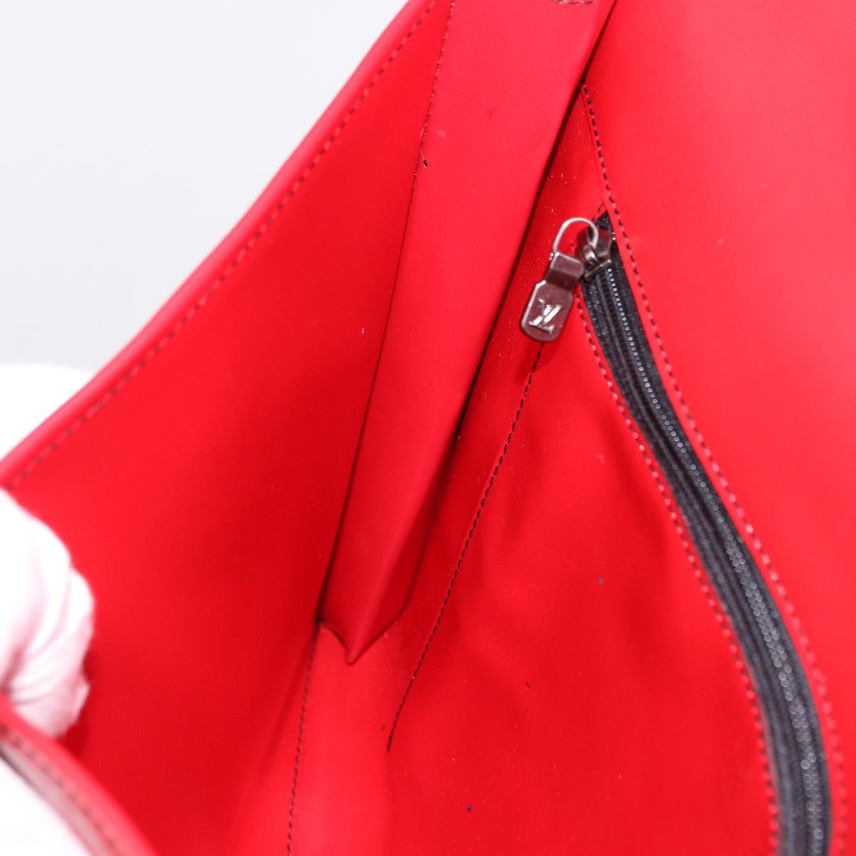 LOUIS VUITTON Epi Pochette Amberop Clutch Bag Red M52587 LV Auth 192037
