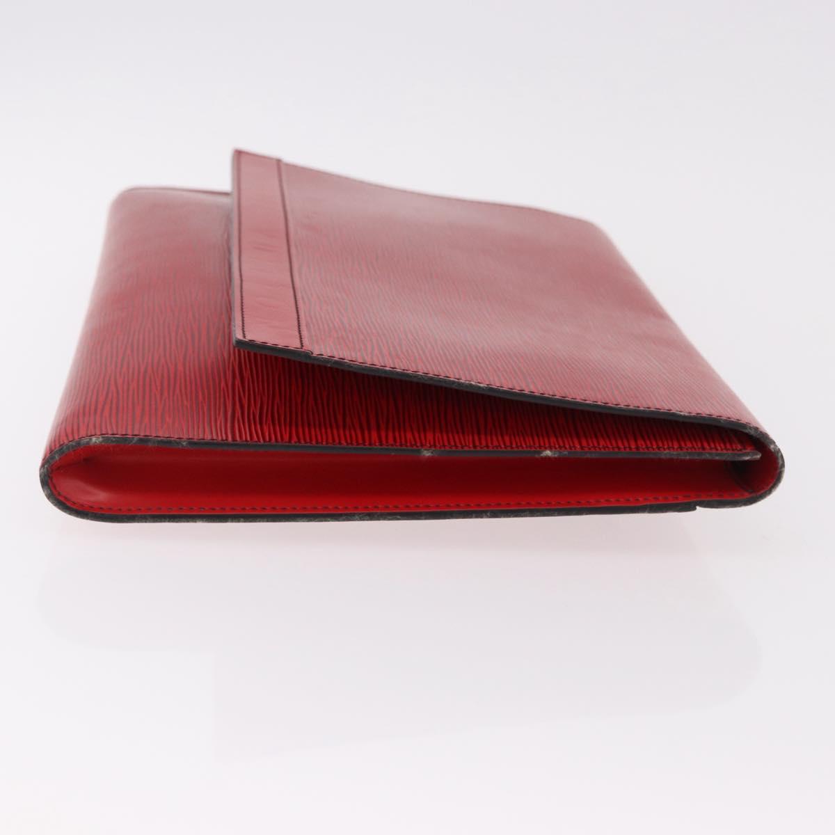 LOUIS VUITTON Epi Pochette Amberop Clutch Bag Red M52587 LV Auth 192037