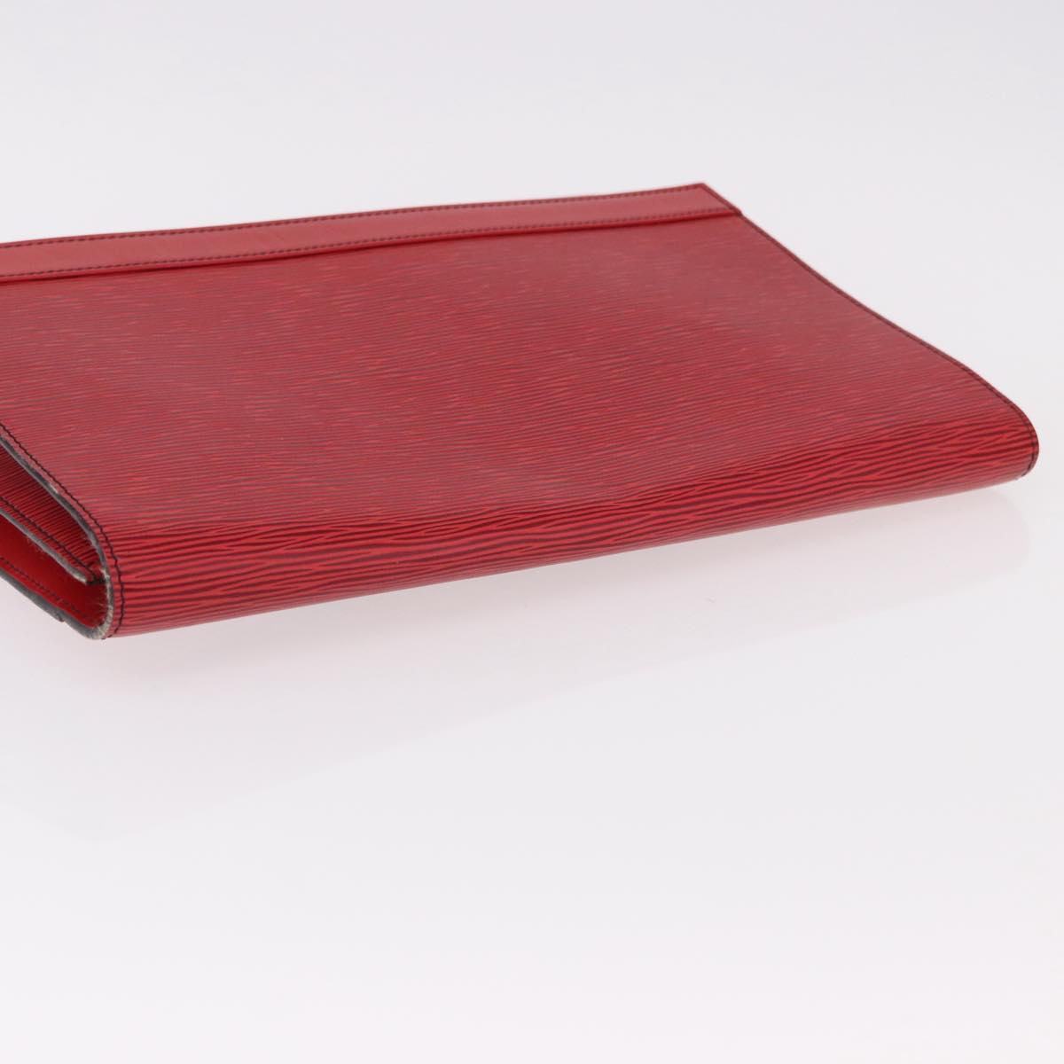 LOUIS VUITTON Epi Pochette Amberop Clutch Bag Red M52587 LV Auth 192037