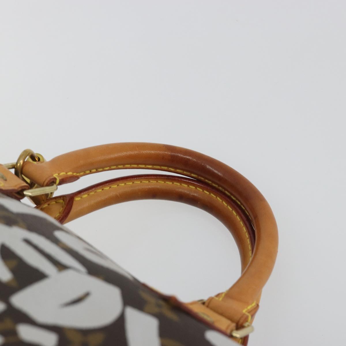 LOUIS VUITTON Monogram Graffiti Speedy 30 Bag White M92195 LV Auth 192043SAV