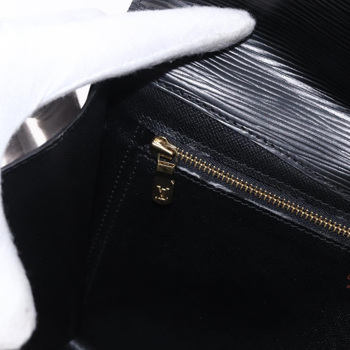 LOUIS VUITTON Epi Montaigne 27 Clutch Bag Black M52652 LV Auth 192045