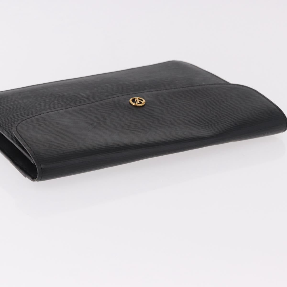 LOUIS VUITTON Epi Montaigne 27 Clutch Bag Black M52652 LV Auth 192045