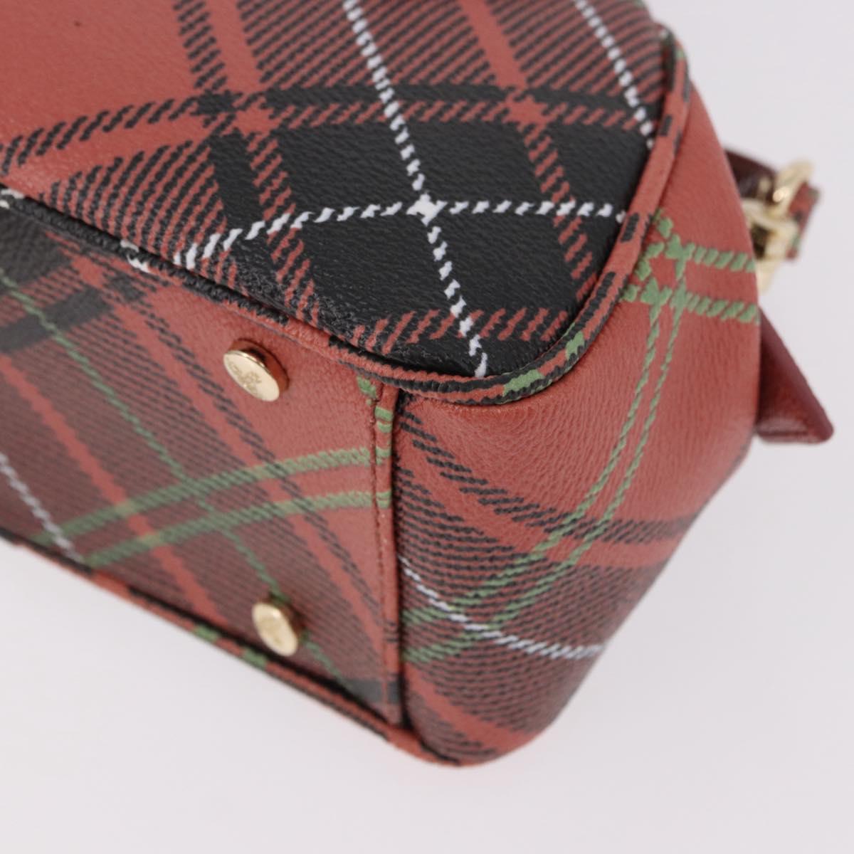Vivienne Westwood Hand Bag PVC Canvas 2way Gold Red Auth 192046A