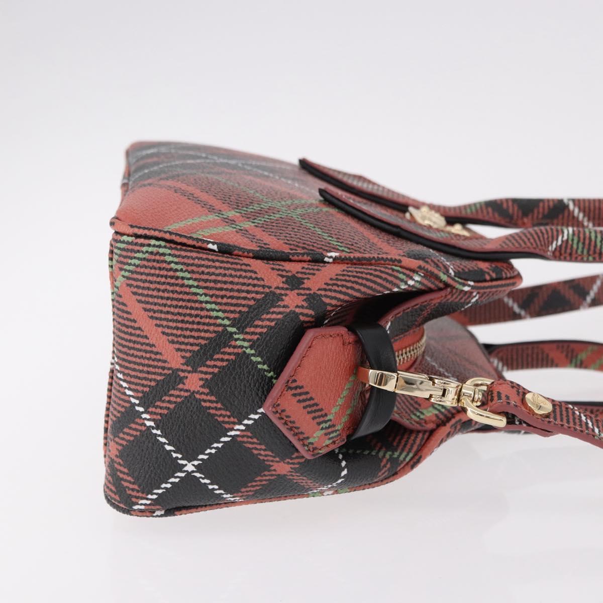 Vivienne Westwood Hand Bag PVC Canvas 2way Gold Red Auth 192046A