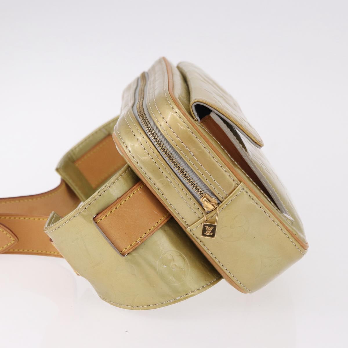LOUIS VUITTON Monogram Vernis Fulton Waist Bag Gris M91041 LV Auth 192047