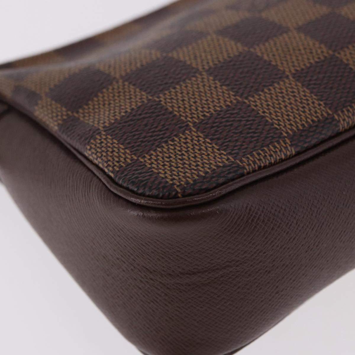 LOUIS VUITTON Damier Ebene Trousse makeup Pouch N51982 LV Auth 192050V
