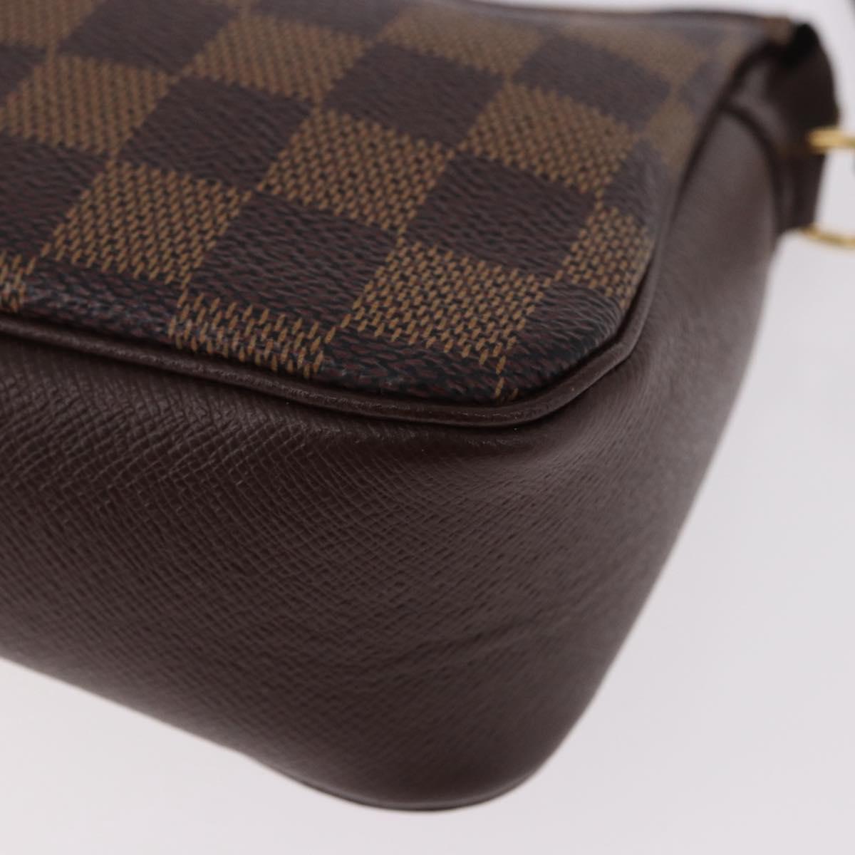 LOUIS VUITTON Damier Ebene Trousse makeup Pouch N51982 LV Auth 192050V