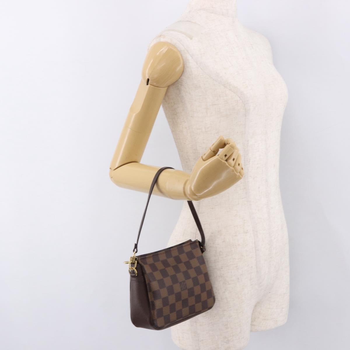 LOUIS VUITTON Damier Ebene Trousse makeup Pouch N51982 LV Auth 192050V