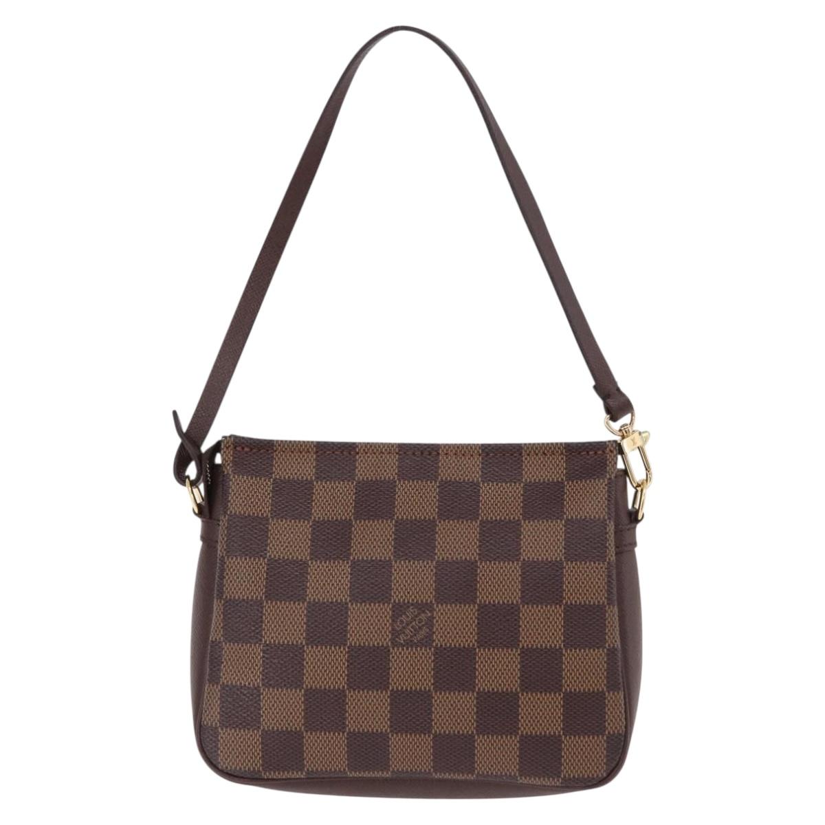 LOUIS VUITTON Damier Ebene Trousse makeup Pouch N51982 LV Auth 192050V