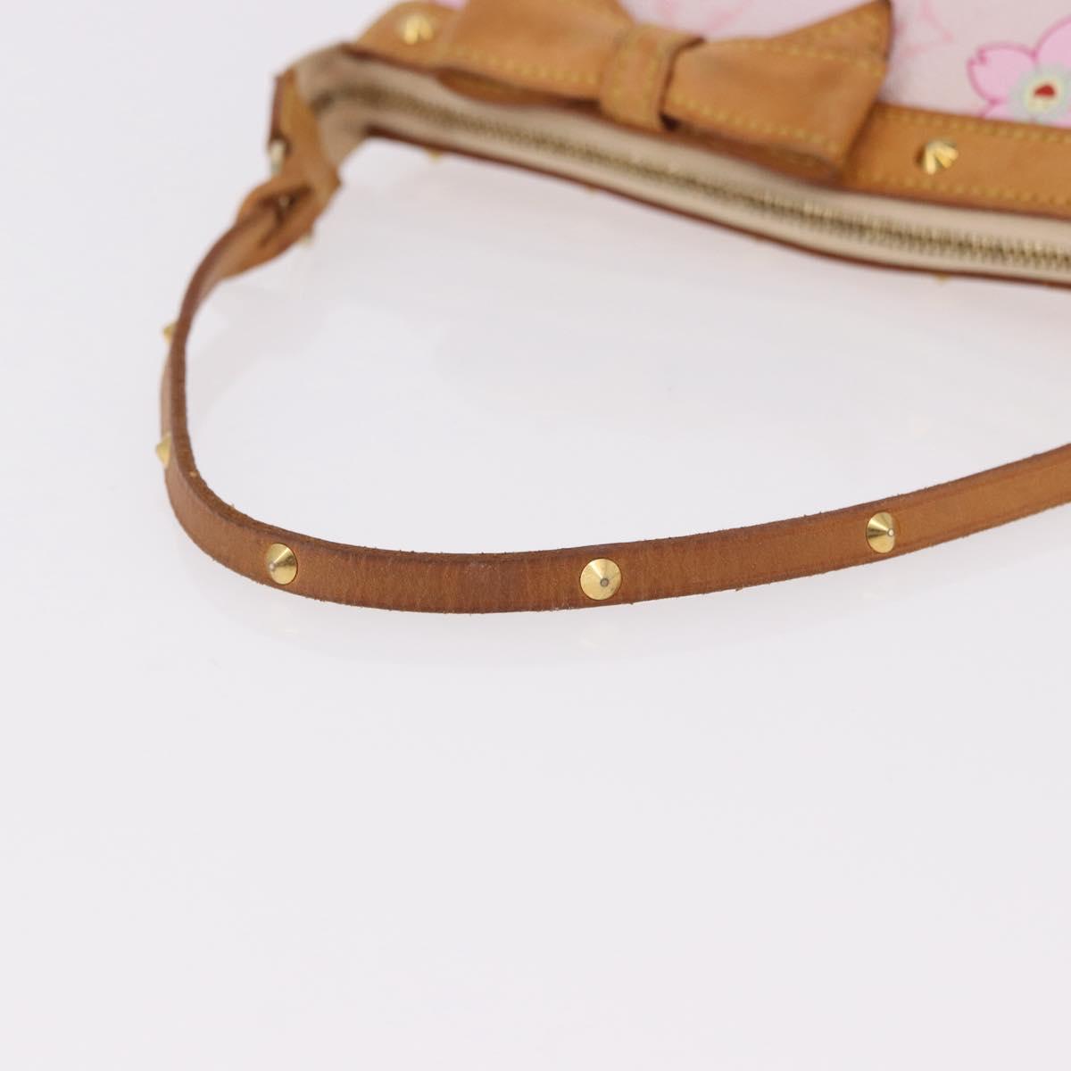 LOUIS VUITTON Cherry Blossom Pochette Accessoires Pouch Rose M92007 Auth 192052V
