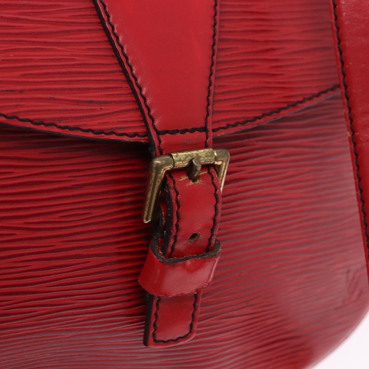 LOUIS VUITTON Epi Jeune Fille MM Shoulder Bag Red M52157 LV Auth 192062