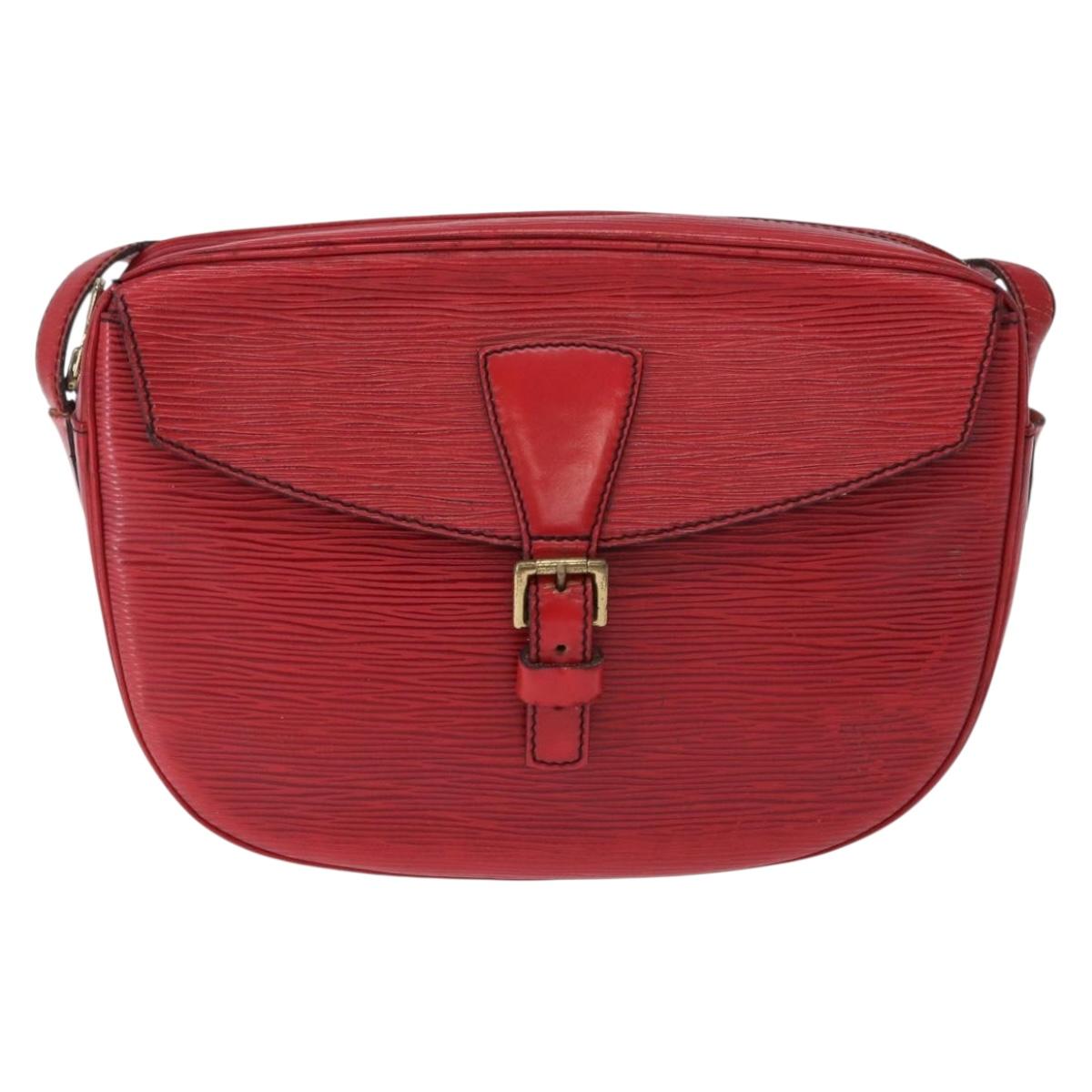 LOUIS VUITTON Epi Jeune Fille MM Shoulder Bag Red M52157 LV Auth 192062