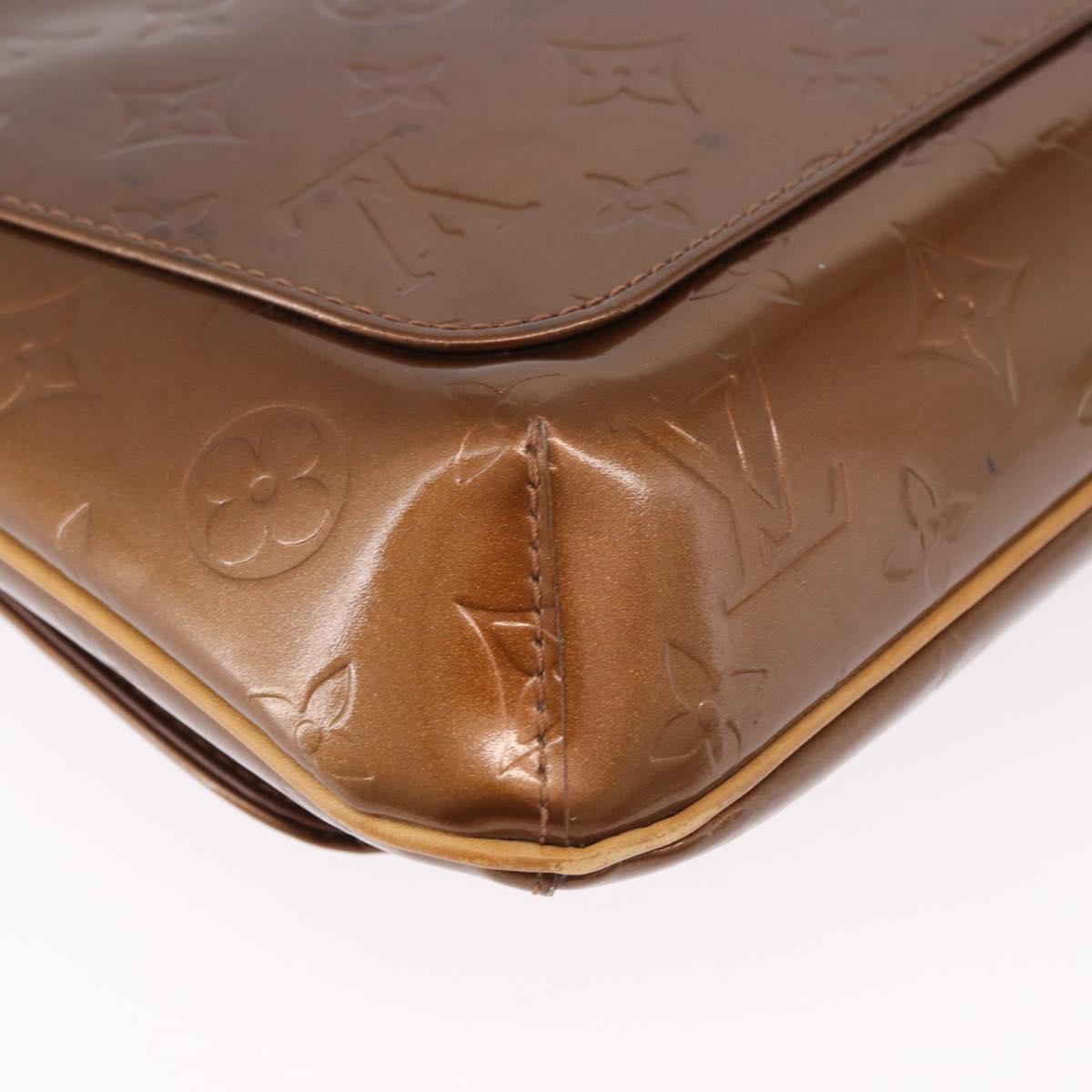 LOUIS VUITTON Monogram Vernis Thompson Street Bag Bronze M91124 LV Auth 192067