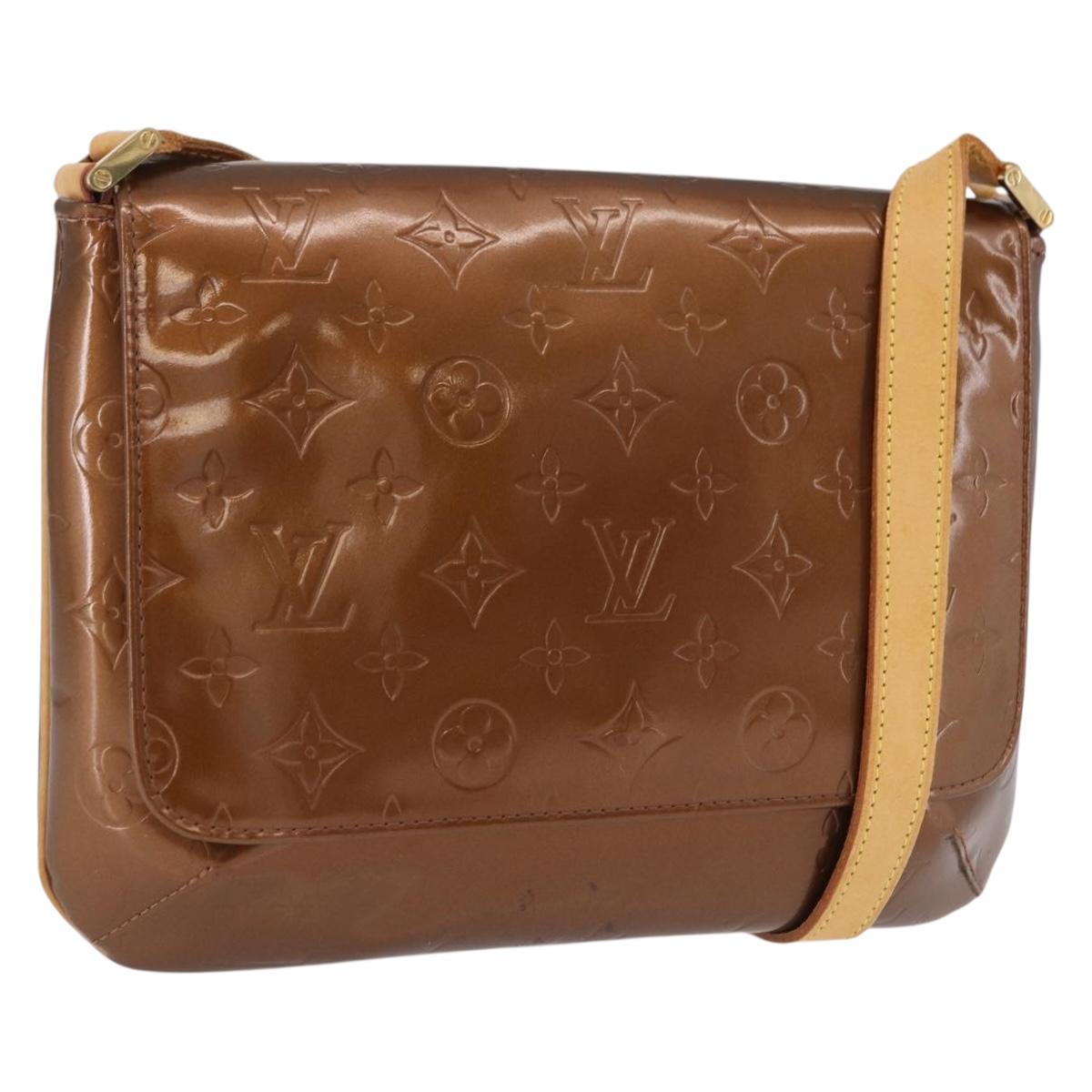 LOUIS VUITTON Monogram Vernis Thompson Street Bag Bronze M91124 LV Auth 192067