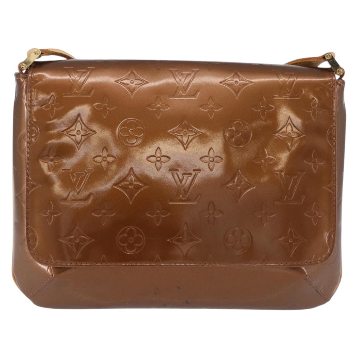 LOUIS VUITTON Monogram Vernis Thompson Street Bag Bronze M91124 LV Auth 192067