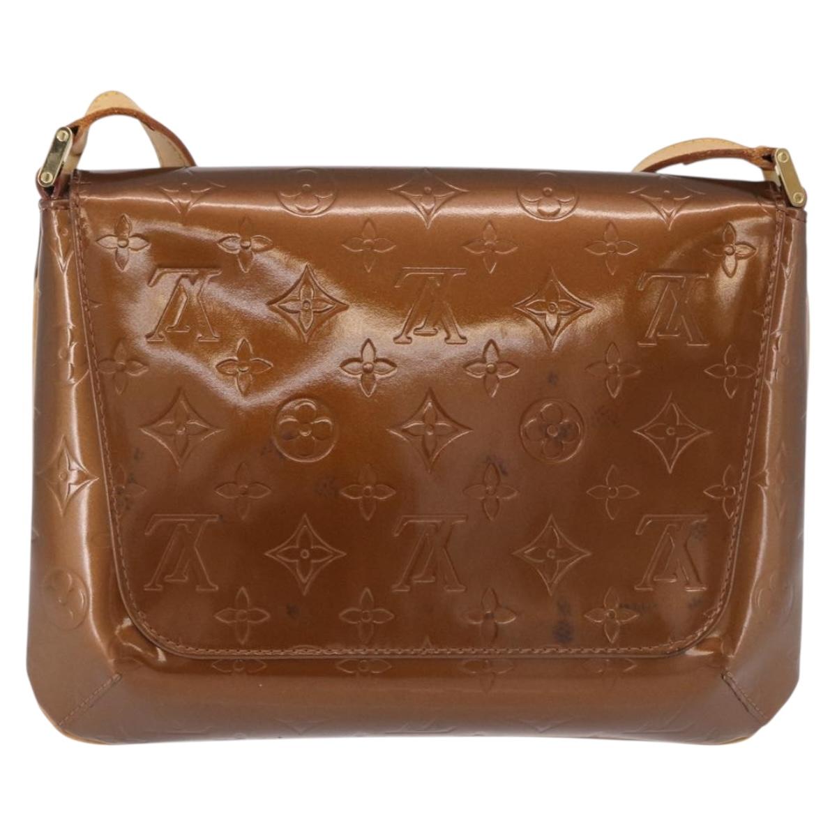 LOUIS VUITTON Monogram Vernis Thompson Street Bag Bronze M91124 LV Auth 192067