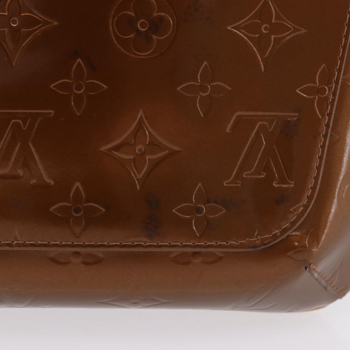 LOUIS VUITTON Monogram Vernis Thompson Street Bag Bronze M91124 LV Auth 192067