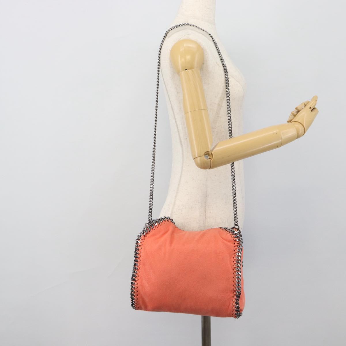 Stella MacCartney Falabella Chain Bag polyester 2way Orange 371223 Auth 192068A