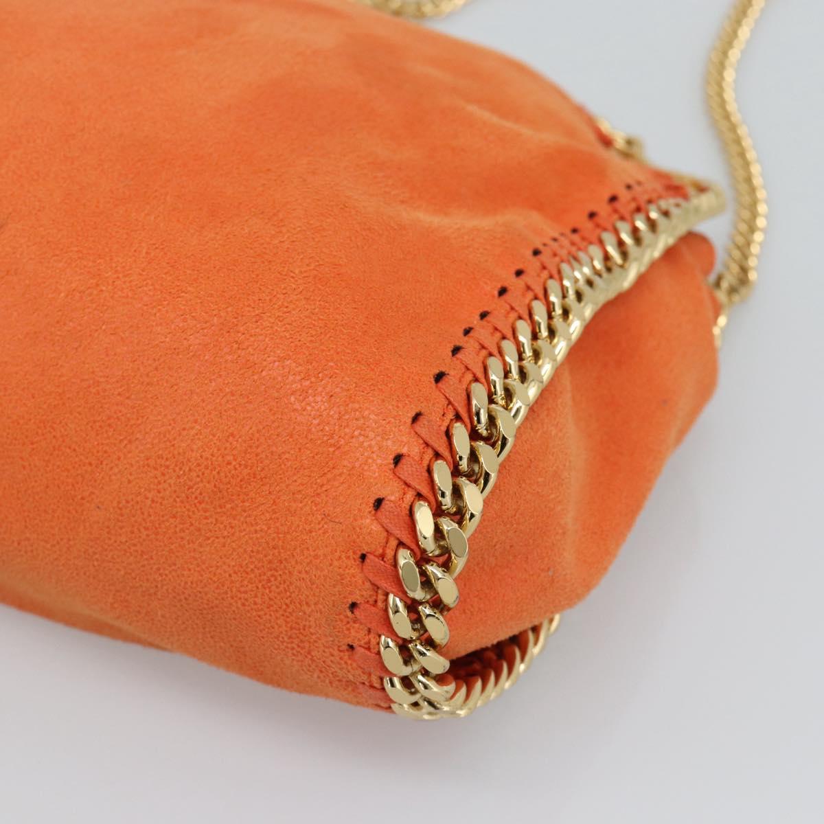 Stella MacCartney Chain Farabella Mini Bag polyester 2way Orange Auth 192069V