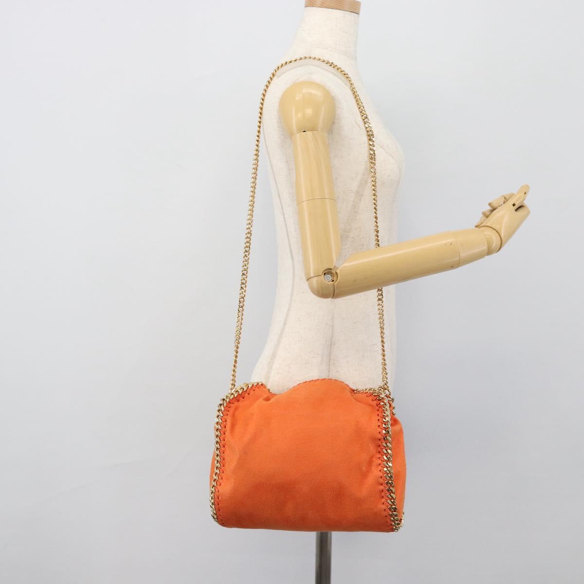 Stella MacCartney Chain Farabella Mini Bag polyester 2way Orange Auth 192069V