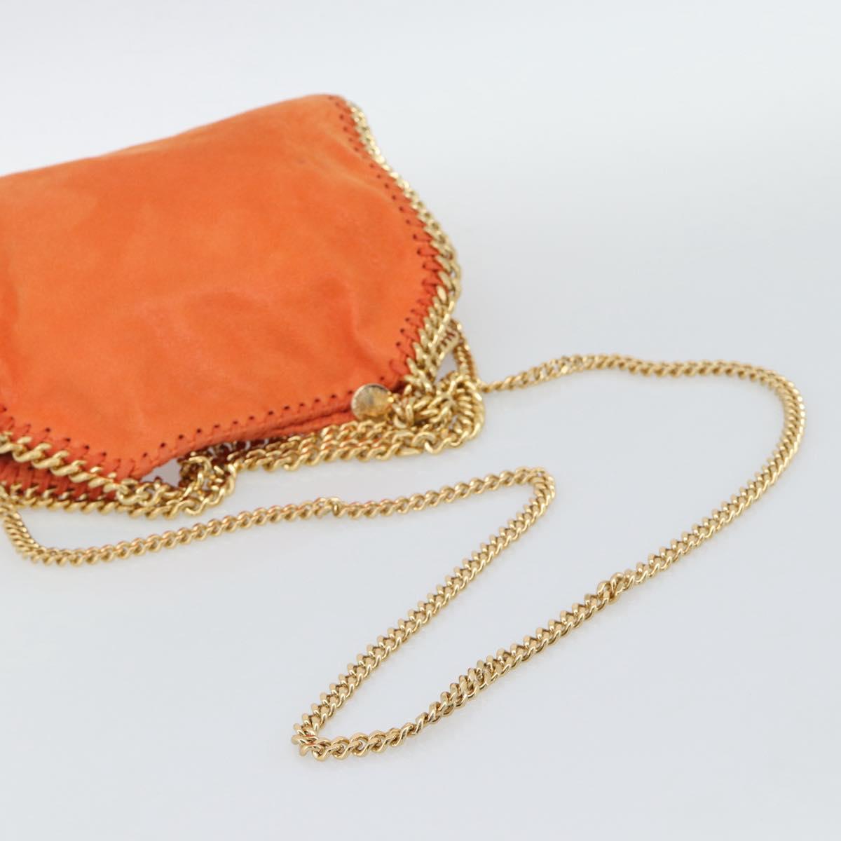 Stella MacCartney Chain Farabella Mini Bag polyester 2way Orange Auth 192069V