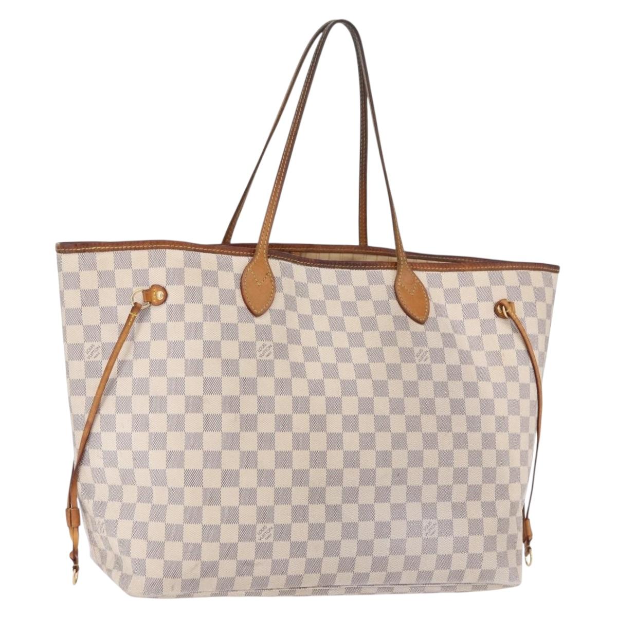 LOUIS VUITTON Damier Azur Neverfull GM Tote Bag N41360 LV Auth 192070