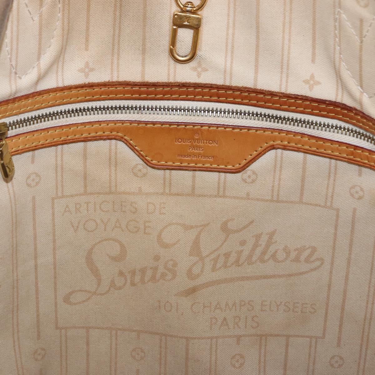 LOUIS VUITTON Damier Azur Neverfull GM Tote Bag N41360 LV Auth 192070