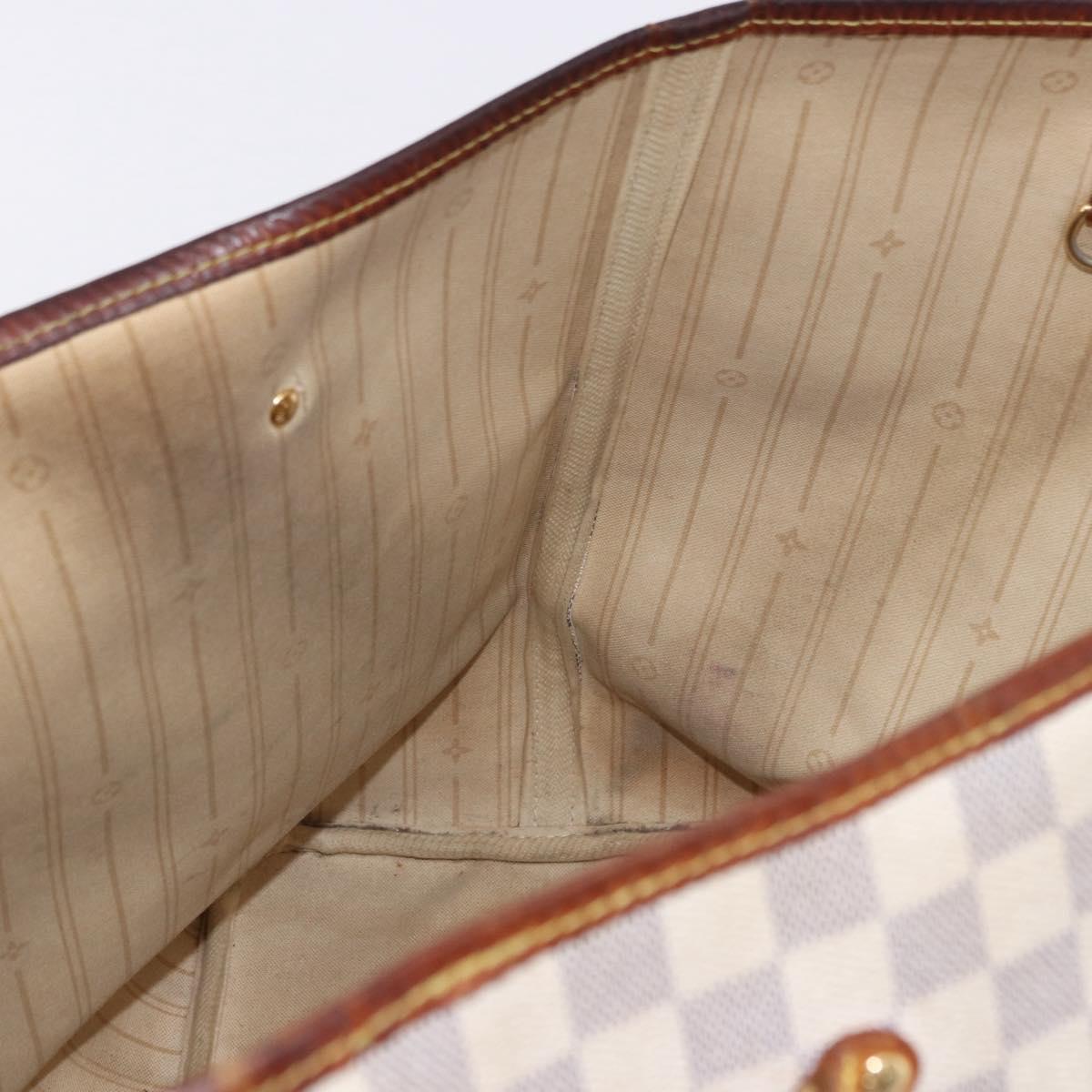 LOUIS VUITTON Damier Azur Neverfull GM Tote Bag N41360 LV Auth 192070